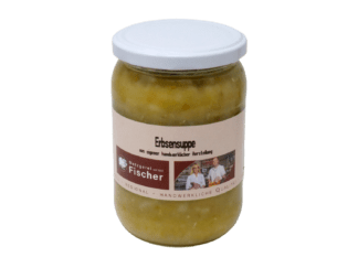 Erbsensuppe Glas