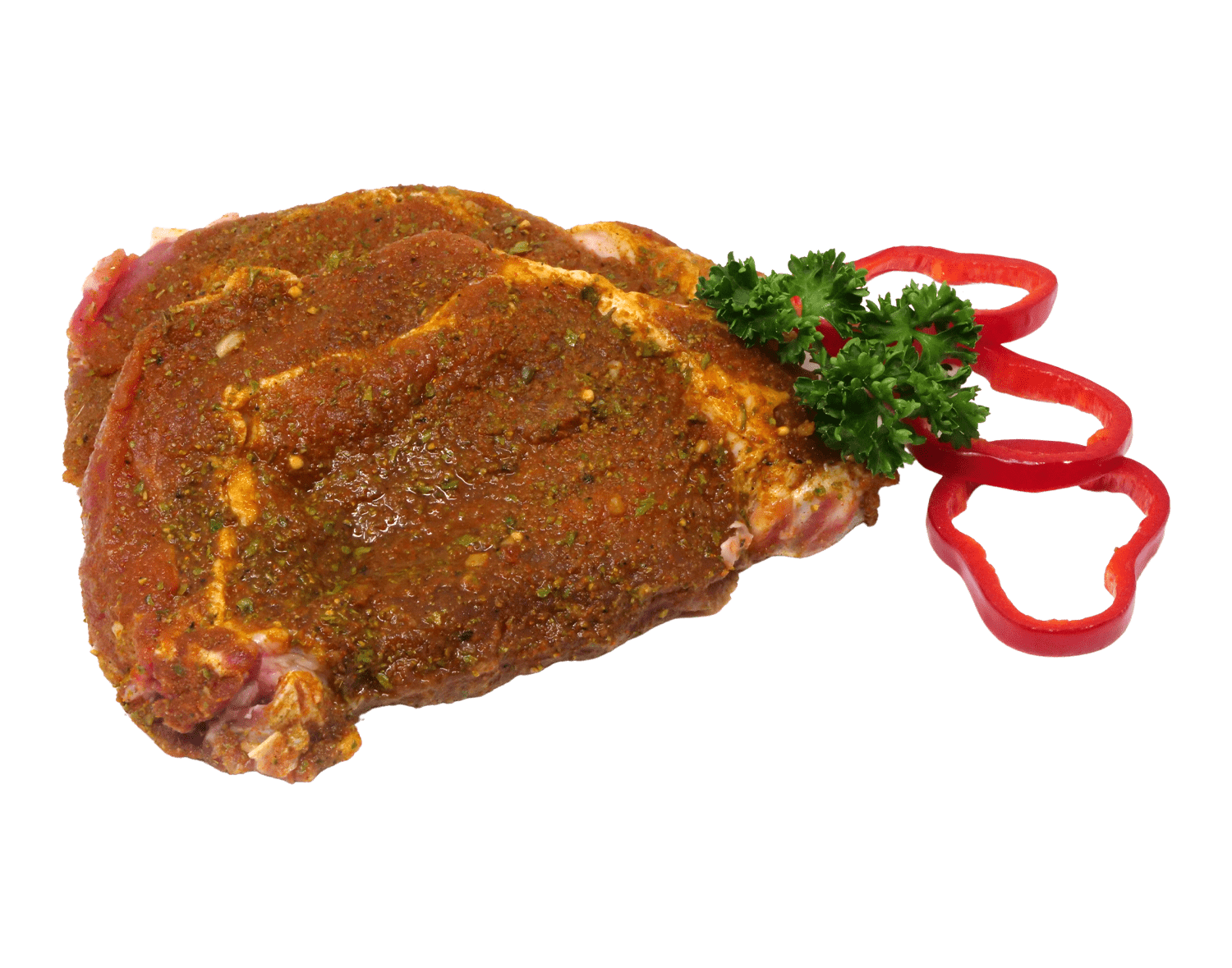 Schweinenackensteaks, gewürzt